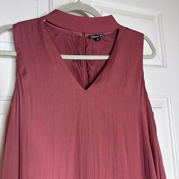 Gianni Bini mauve mini lightweight flowy summer dress size L - Picture 4 of 9
